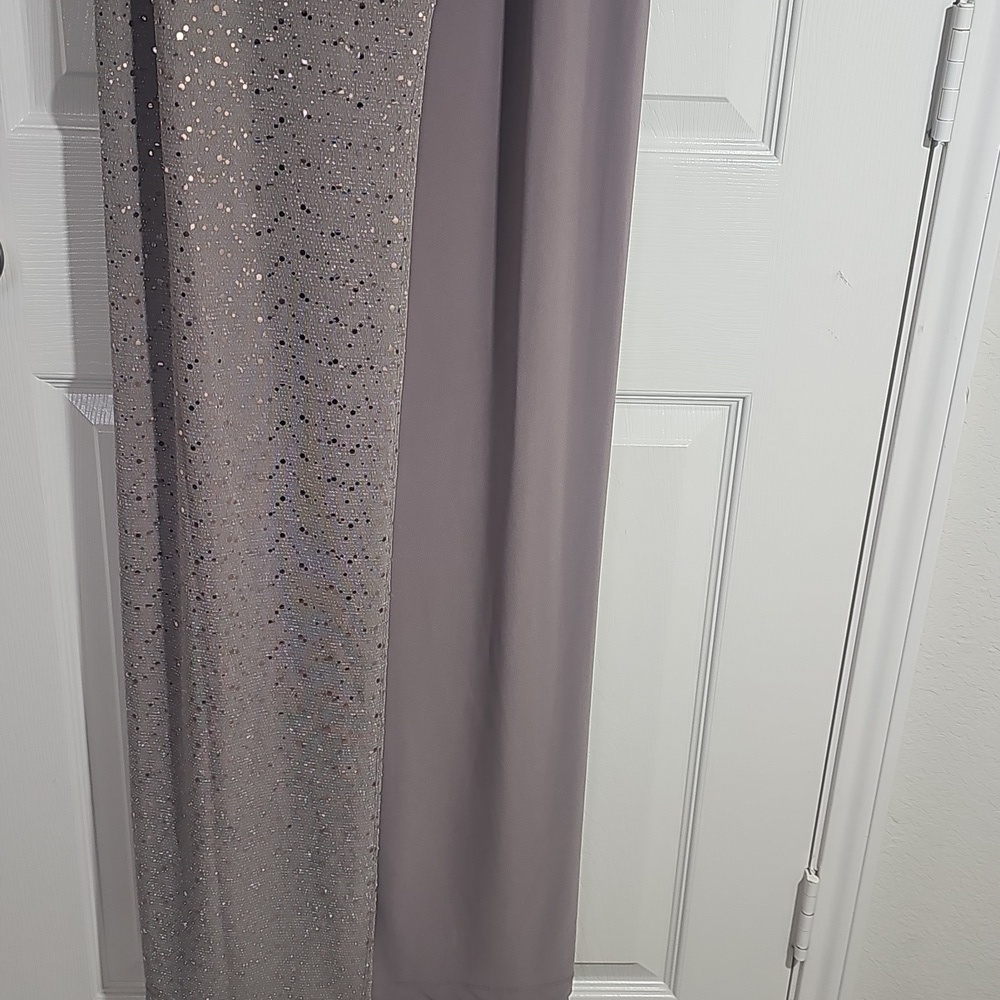 NWT R&M Mocha One-Shoulder Sequins Jumpsuit Size 18 Wedding    Bridal Dressy - Picture 12 of 14